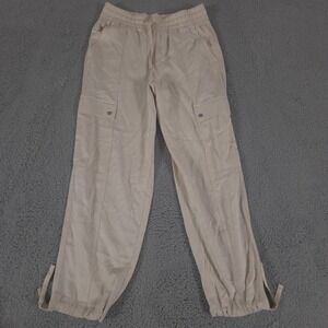 Athleta Celestial High Rise Utility Pant Womens M Beige Cargo Baggy Travel Beach